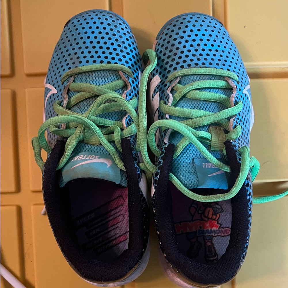 Nike Kids Aqua and Lime Sneakers